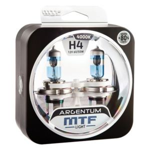 Лампа галогенная MTF H4 Argentum +80%